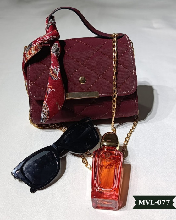 Vizon Fularlı Askılı El Çantası